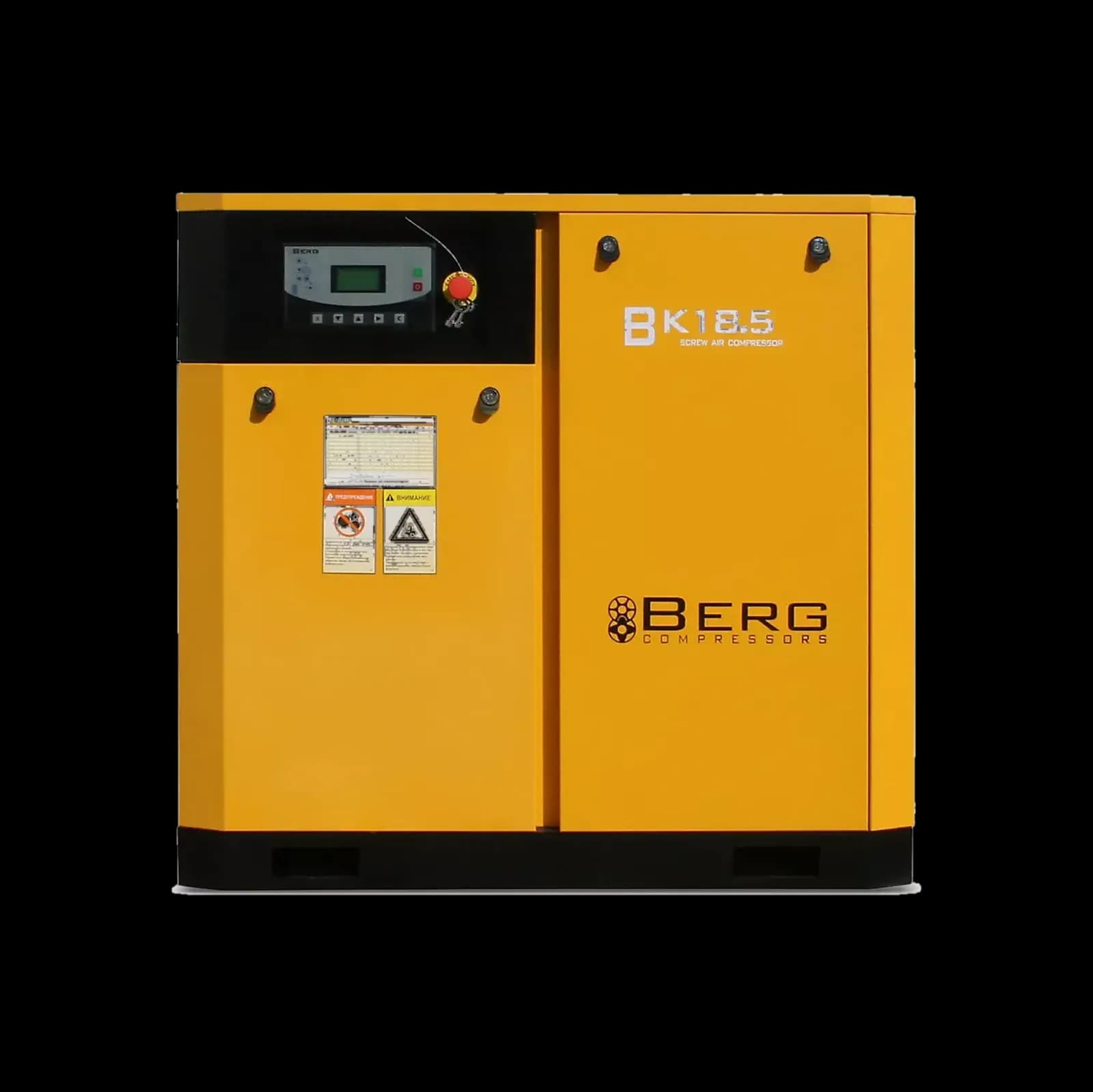 Винтовой компрессор BERG ВК-18.5, 16 бар, с преобразователем (16 бар, IP 55, С преобразователем)