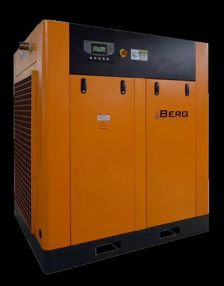 Винтовой компрессор BERG ВК-355, 7 бар, с преобразователем (7 бар, IP 55, С преобразователем)